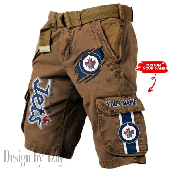 Winnipeg Jets Pocket Print Cargo Shorts (Belt Not Included) trending 2025 S9MCS373 - Image 4