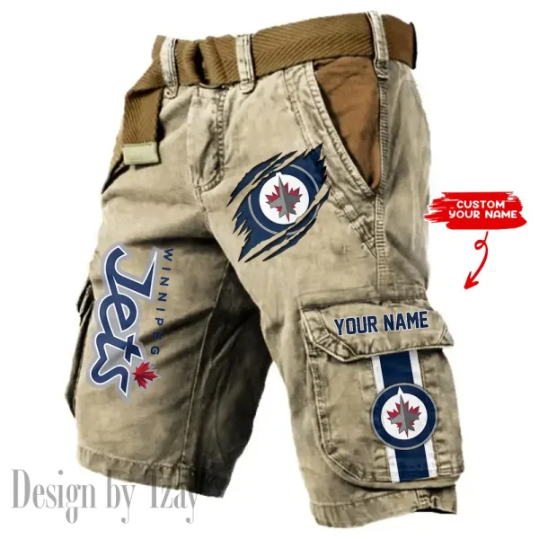 Winnipeg Jets Pocket Print Cargo Shorts (Belt Not Included) trending 2025 S9MCS373 - Image 5