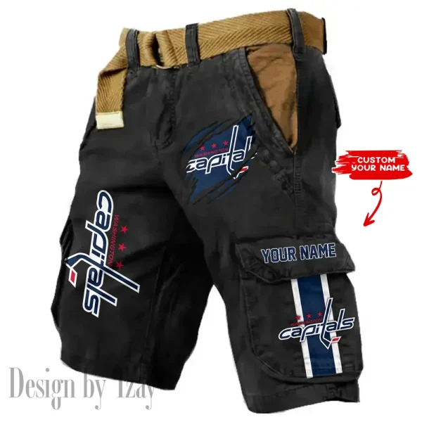 Washington Capitals Pocket Print Cargo Shorts (Belt Not Included) trending 2025 S9MCS374 - Image 6