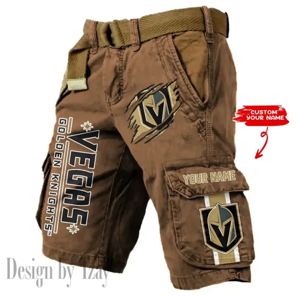 Vegas Golden Knights Pocket Print Cargo Shorts (Belt Not Included) trending 2025 S9MCS375 - Image 4