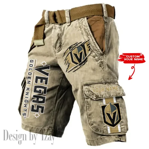 Vegas Golden Knights Pocket Print Cargo Shorts (Belt Not Included) trending 2025 S9MCS375 - Image 5