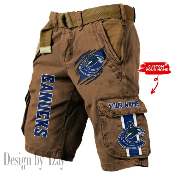 Vancouver Canucks Knights Pocket Print Cargo Shorts (Belt Not Included) trending 2025 S9MCS376 - Image 4