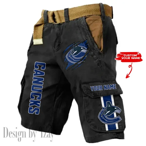 Vancouver Canucks Knights Pocket Print Cargo Shorts (Belt Not Included) trending 2025 S9MCS376 - Image 6