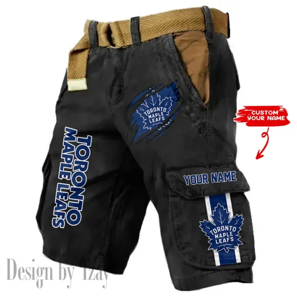 Toronto Maple Leafs Pocket Print Cargo Shorts (Belt Not Included) trending 2025 S9MCS378 - Image 6