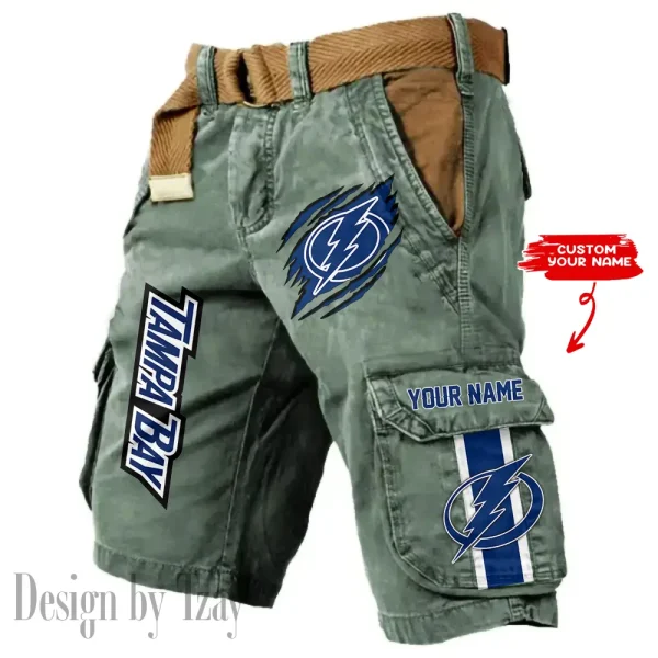 Tampa Bay Lightning Pocket Print Cargo Shorts (Belt Not Included) trending 2025 S9MCS379 - Image 2