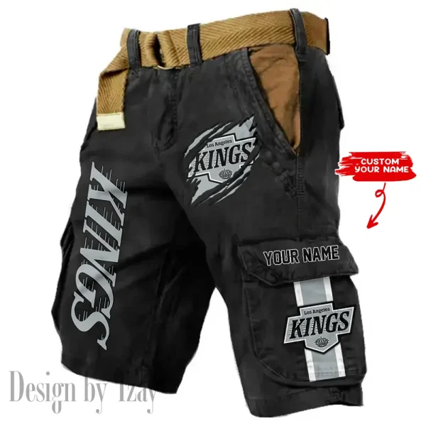 Los Angeles Kings Pocket Print Cargo Shorts (Belt Not Included) trending 2025 S9MCS392 - Image 6