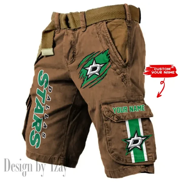 Dallas Stars Pocket Print Cargo Shorts (Belt Not Included) trending 2025 S9MCS396 - Image 4