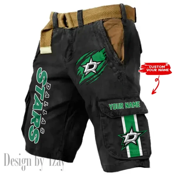 Dallas Stars Pocket Print Cargo Shorts (Belt Not Included) trending 2025 S9MCS396 - Image 6