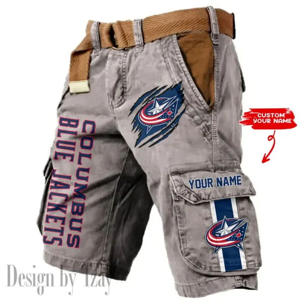 Columbus Blue Jackets Pocket Print Cargo Shorts (Belt Not Included) trending 2025 S9MCS397 - Image 3