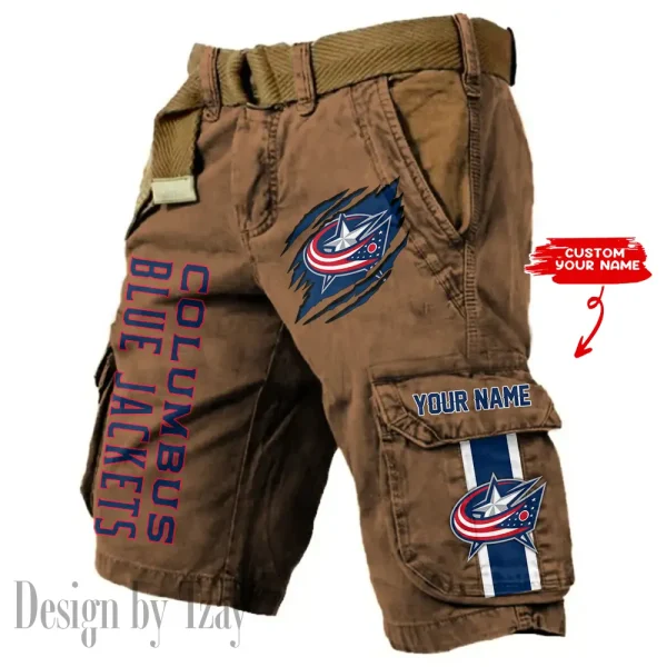 Columbus Blue Jackets Pocket Print Cargo Shorts (Belt Not Included) trending 2025 S9MCS397 - Image 4