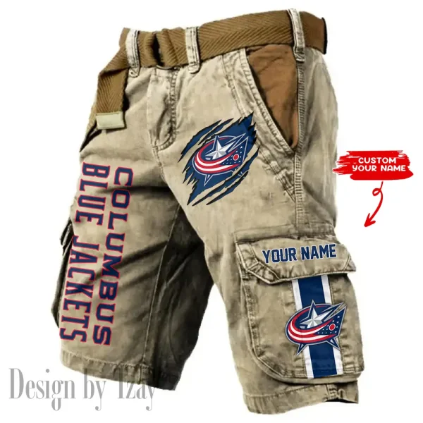 Columbus Blue Jackets Pocket Print Cargo Shorts (Belt Not Included) trending 2025 S9MCS397 - Image 5