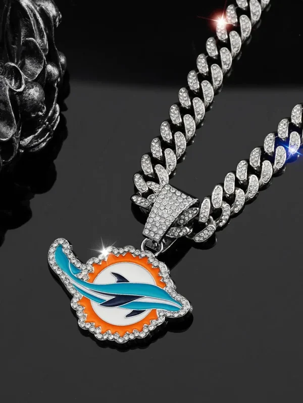 Miami Dolphins Pendant Necklace Fashion Jewelry SPTPNFJ026 - Image 2