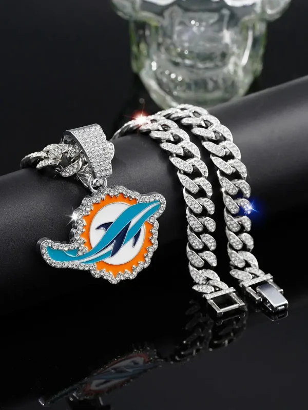 Miami Dolphins Pendant Necklace Fashion Jewelry SPTPNFJ026