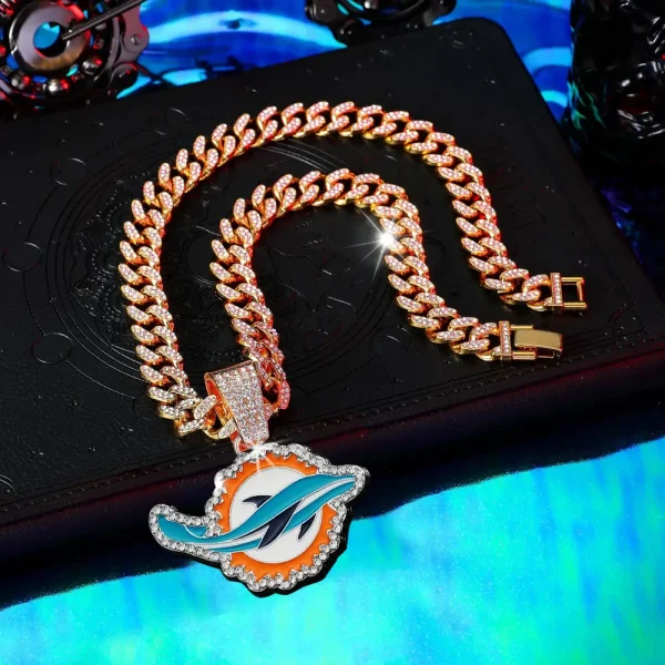 Miami Dolphins Pendant Necklace Fashion Jewelry SPTPNFJ026 - Image 4