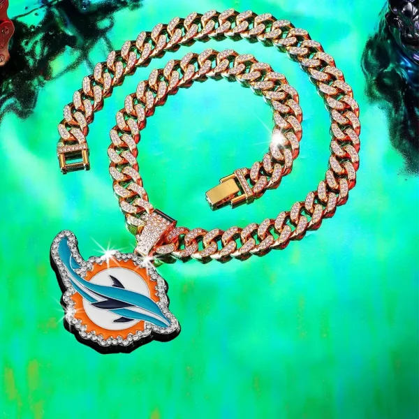 Miami Dolphins Pendant Necklace Fashion Jewelry SPTPNFJ026 - Image 5