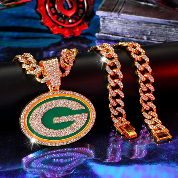 Green Bay Packers Pendant Necklace Fashion Jewelry SPTPNFJ029 - Image 2