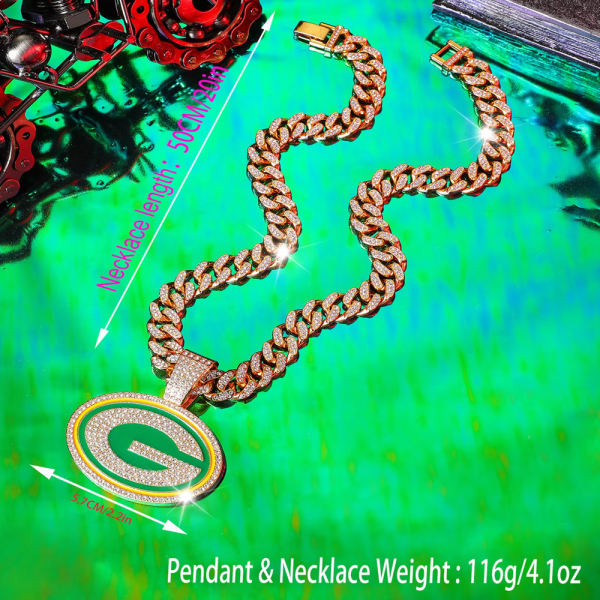 Green Bay Packers Pendant Necklace Fashion Jewelry SPTPNFJ029 - Image 4