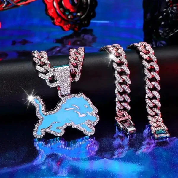 Detroit Lions Pendant Necklace Fashion Jewelry SPTPNFJ032