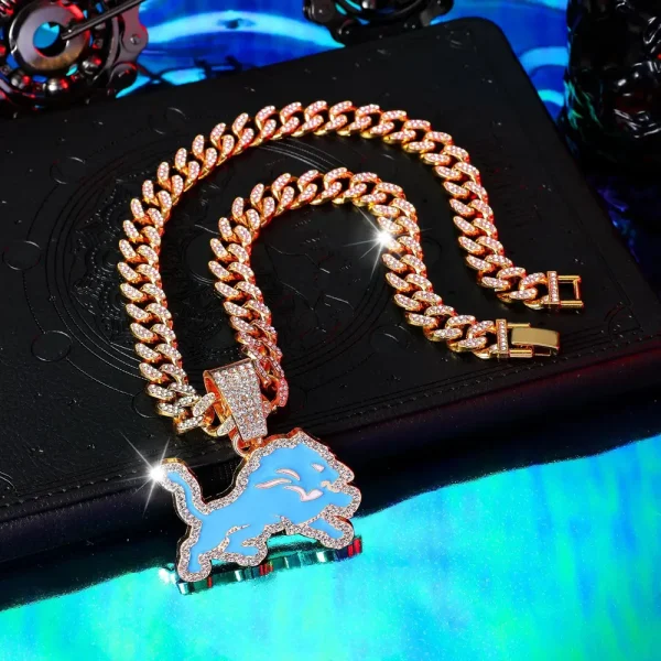 Detroit Lions Pendant Necklace Fashion Jewelry SPTPNFJ032 - Image 3