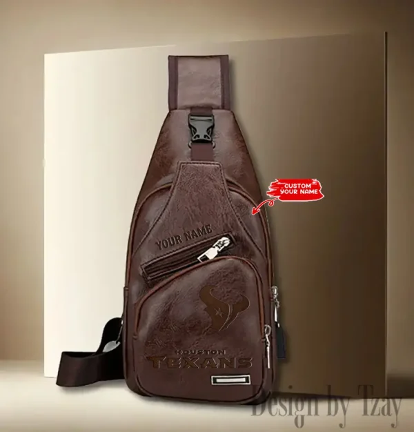 Houston Texans NFL Leather Sling Bag SPTLTSLINGBAG142 - Image 2