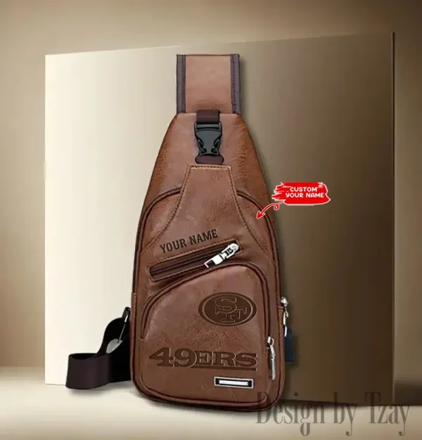 San Francisco 49ers NFL Leather Sling Bag SPTLTSLINGBAG157 - Image 3