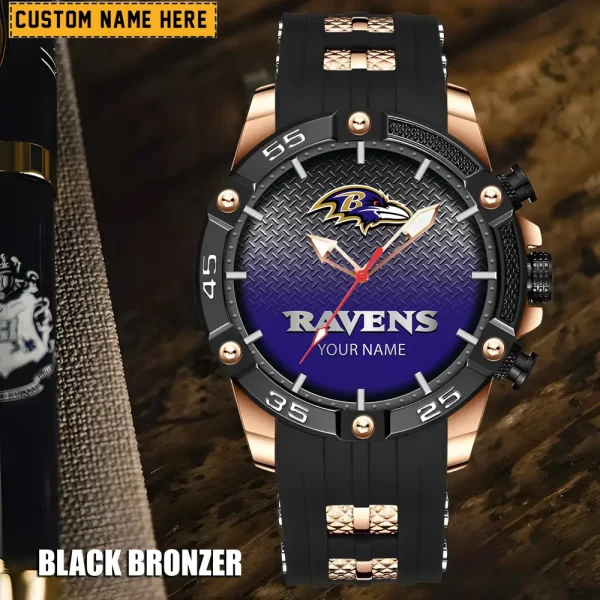 Baltimore Ravens Silicon Strap Fashion Wrist Watch Trending 2025 SPTSSFWW003