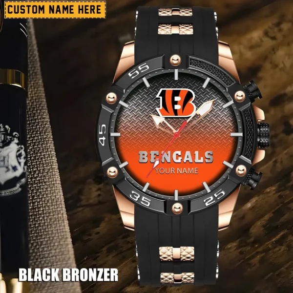 Cincinnati Bengals Silicon Strap Fashion Wrist Watch Trending 2025 SPTSSFWW007