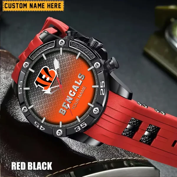 Cincinnati Bengals Silicon Strap Fashion Wrist Watch Trending 2025 SPTSSFWW007 - Image 6