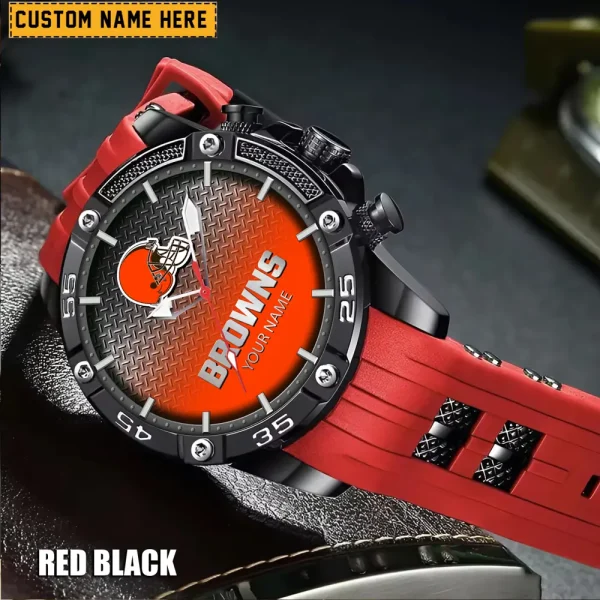Cleveland Browns Silicon Strap Fashion Wrist Watch Trending 2025 SPTSSFWW008 - Image 2