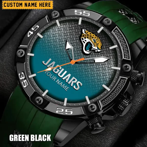 Jacksonville Jaguars Silicon Strap Fashion Wrist Watch Trending 2025 SPTSSFWW015 - Image 5