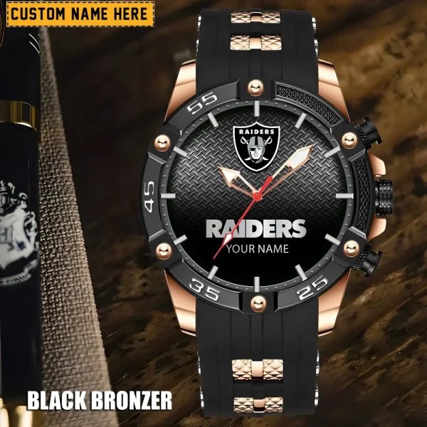Las Vegas Raiders Silicon Strap Fashion Wrist Watch Trending 2025 SPTSSFWW017