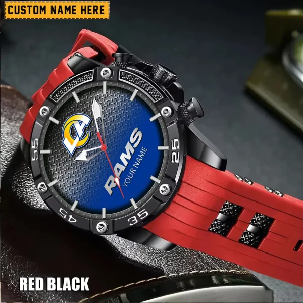 Los Angeles Rams Silicon Strap Fashion Wrist Watch Trending 2025 SPTSSFWW019 - Image 6