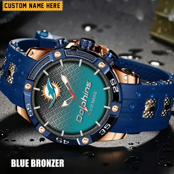 Miami Dolphins Silicon Strap Fashion Wrist Watch Trending 2025 SPTSSFWW020 - Image 4
