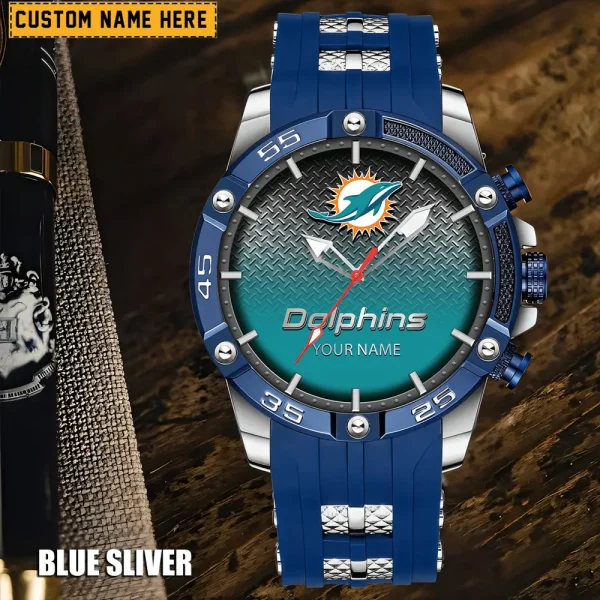 Miami Dolphins Silicon Strap Fashion Wrist Watch Trending 2025 SPTSSFWW020 - Image 6