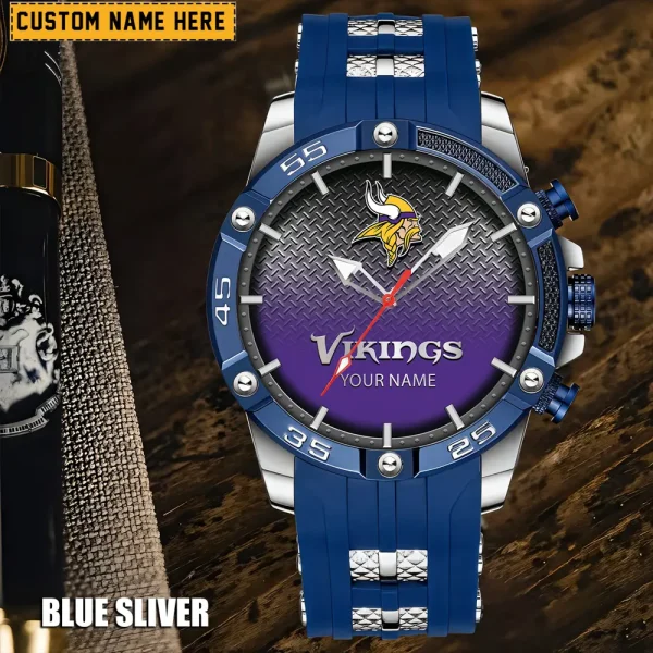 Minnesota Vikings Silicon Strap Fashion Wrist Watch Trending 2025 SPTSSFWW021 - Image 3