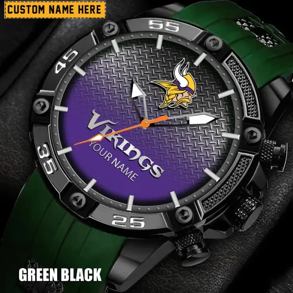 Minnesota Vikings Silicon Strap Fashion Wrist Watch Trending 2025 SPTSSFWW021 - Image 5