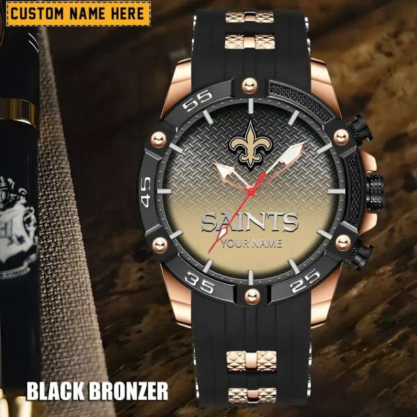 New Orleans Saints Silicon Strap Fashion Wrist Watch Trending 2025 SPTSSFWW023