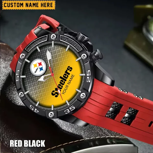 Pittsburgh Steelers Silicon Strap Fashion Wrist Watch Trending 2025 SPTSSFWW027 - Image 6