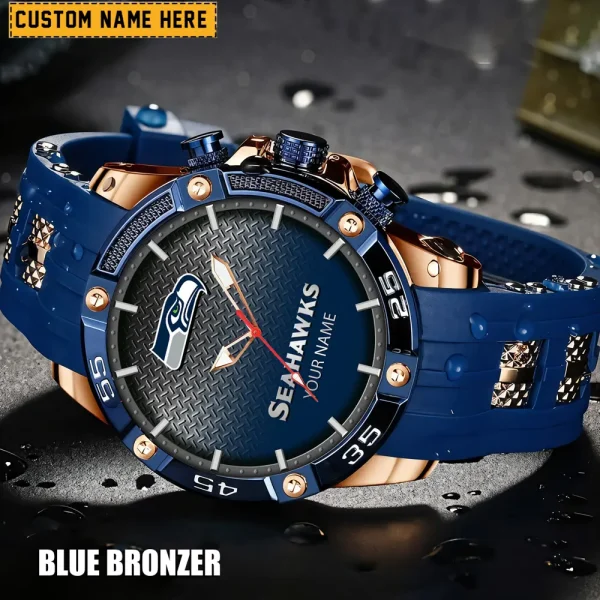 Seattle Seahawks Silicon Strap Fashion Wrist Watch Trending 2025 SPTSSFWW029 - Image 3