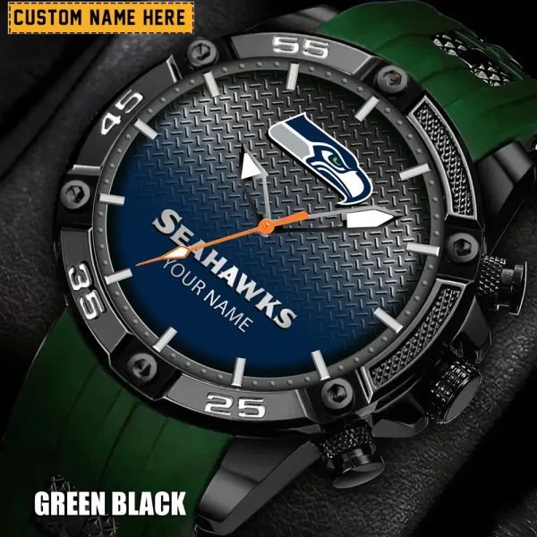 Seattle Seahawks Silicon Strap Fashion Wrist Watch Trending 2025 SPTSSFWW029 - Image 4