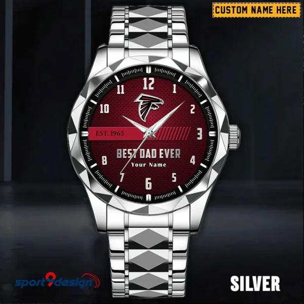 Atlanta Falcons Best Dad Ever Luxury Diamond Men Wristwatch Father's Day Gift SPTDMW164 - Image 4