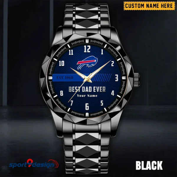 Buffalo Bills Best Dad Ever Luxury Diamond Men Wristwatch Father's Day Gift SPTDMW166 - Image 2