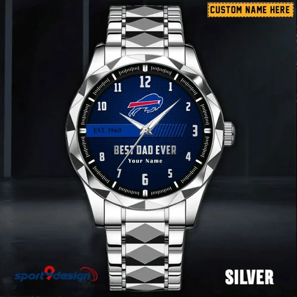 Buffalo Bills Best Dad Ever Luxury Diamond Men Wristwatch Father's Day Gift SPTDMW166 - Image 5