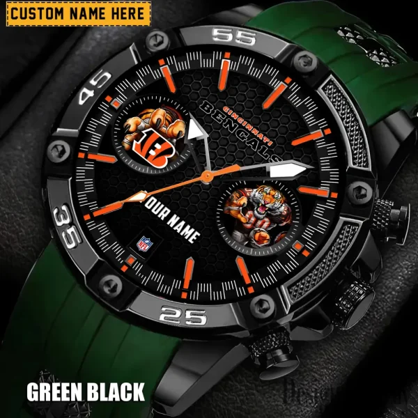 Cincinnati Bengals Silicon Strap Fashion Wrist Watch Trending 2025 SPTSSFWW040 - Image 3