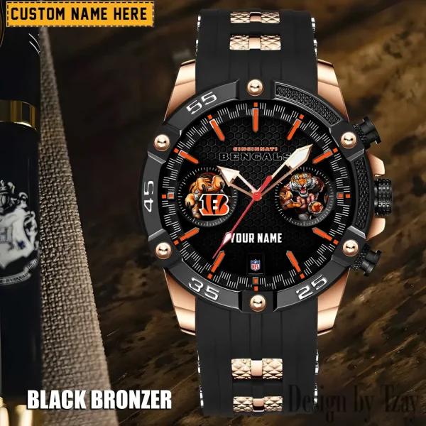 Cincinnati Bengals Silicon Strap Fashion Wrist Watch Trending 2025 SPTSSFWW040