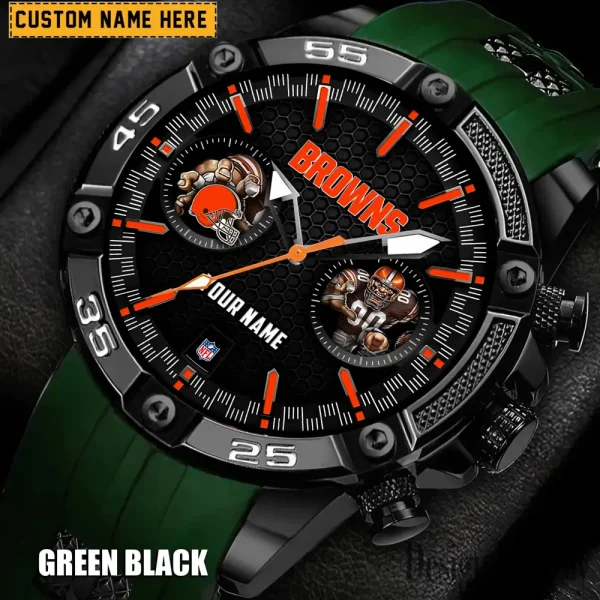 Cleveland Browns Silicon Strap Fashion Wrist Watch Trending 2025 SPTSSFWW041 - Image 3