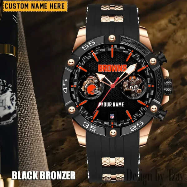 Cleveland Browns Silicon Strap Fashion Wrist Watch Trending 2025 SPTSSFWW041