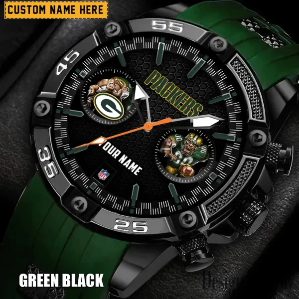 Green Bay Packers Silicon Strap Fashion Wrist Watch Trending 2025 SPTSSFWW044 - Image 3