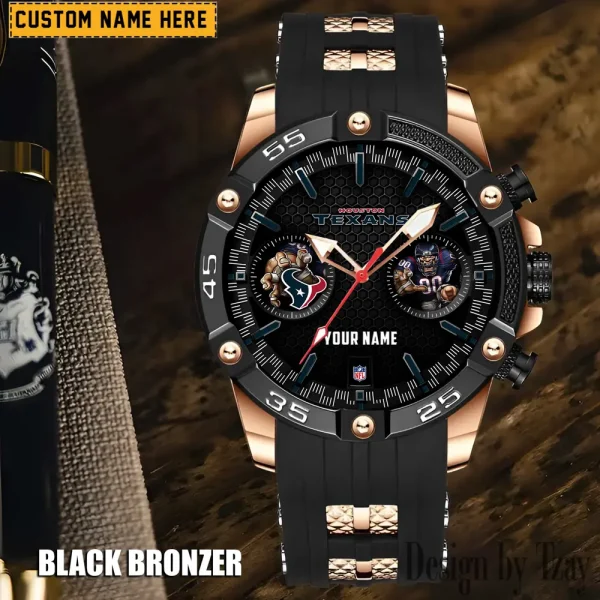 Houston Texans Silicon Strap Fashion Wrist Watch Trending 2025 SPTSSFWW045
