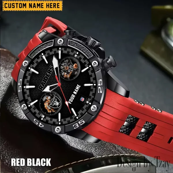 Las Vegas Raiders Silicon Strap Fashion Wrist Watch Trending 2025 SPTSSFWW049 - Image 4